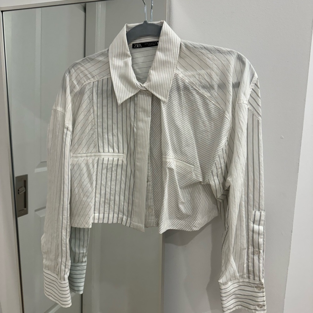 Zara Cropped Button Down